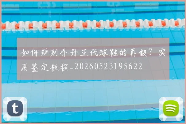 如何辨别乔丹正代球鞋的真假?实用鉴定教程_20260523195622